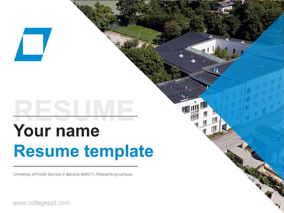 University of Public Service in Bavaria – Wasserburg campus Resume PPT Template4:3 ratio PPT effect preview image5