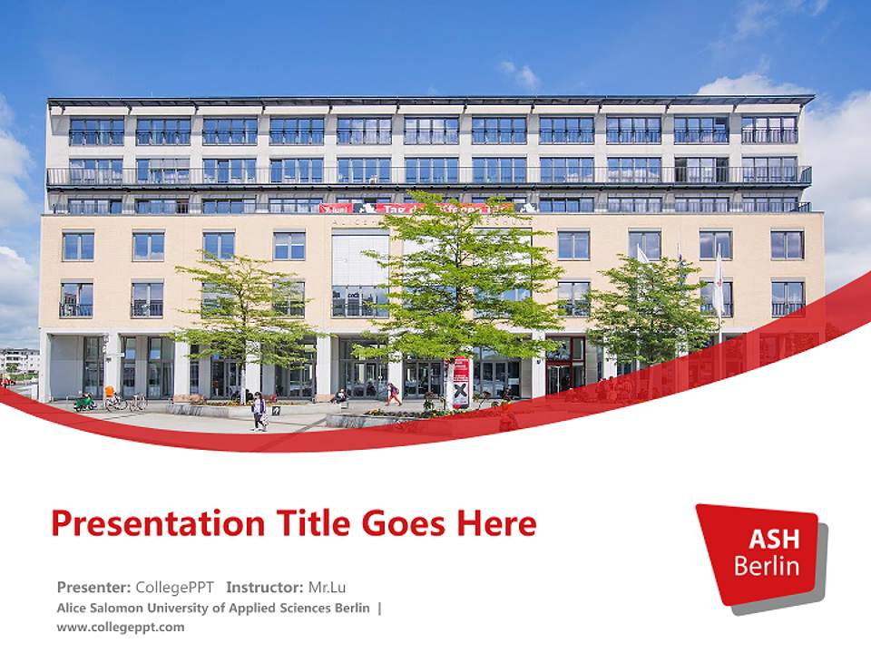 Alice Salomon University of Applied Sciences Berlin Course/Courseware Creation PPT Template4:3 ratio PPT effect preview image5