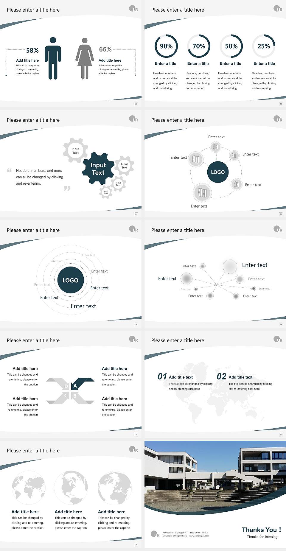 University of Regensburg Course/Courseware Creation PPT Template4:3 ratio PPT effect preview image4