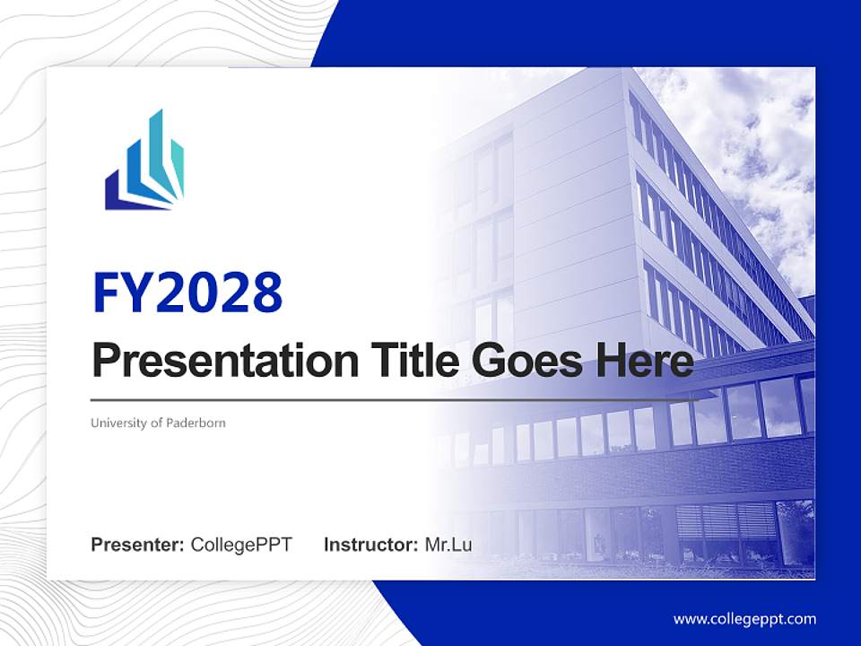 University of Paderborn Academic Presentation/Research Findings Report PPT Template4:3 ratio PPT effect preview image5
