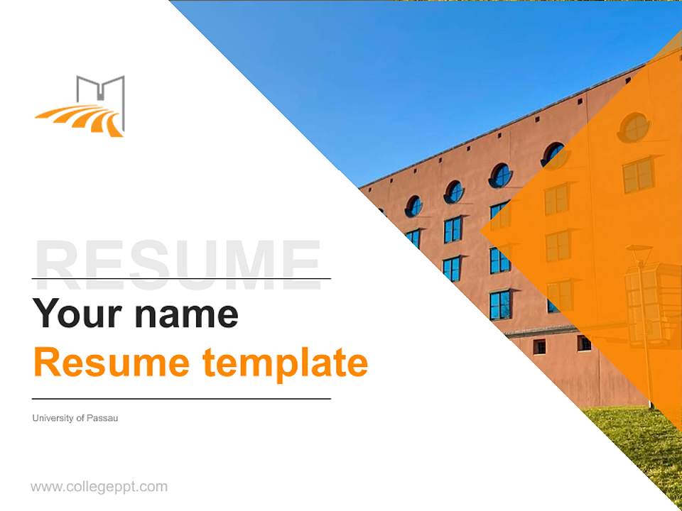 University of Passau Resume PPT Template4:3 ratio PPT effect preview image5