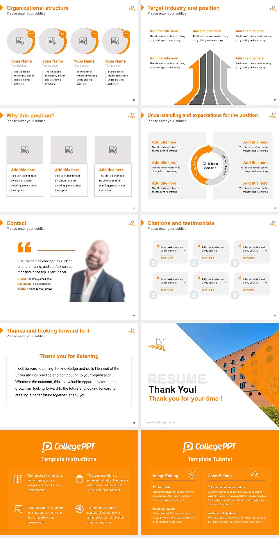University of Passau Resume PPT Template4:3 ratio PPT effect preview image4