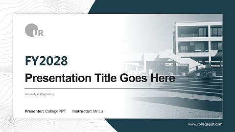 University of Regensburg Academic Presentation/Research Findings Report PPT Template