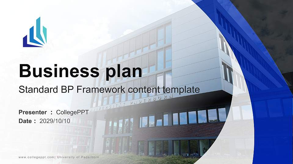 University of Paderborn Competition/Entrepreneurship Contest PPT Template16:9 ratio PPT effect preview image