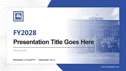 Allensbach University Academic Presentation/Research Findings Report PPT Template