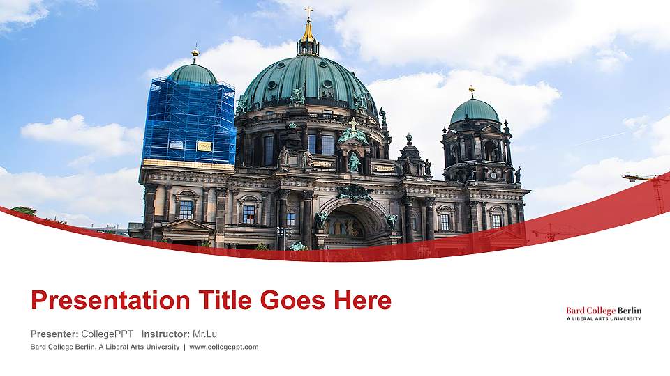 Bard College Berlin, A Liberal Arts University Course/Courseware Creation PPT Template16:9 ratio PPT effect preview image