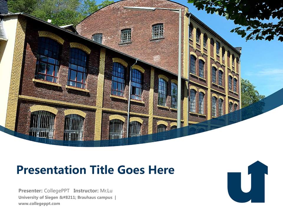 University of Siegen – Brauhaus campus Course/Courseware Creation PPT Template4:3 ratio PPT effect preview image5
