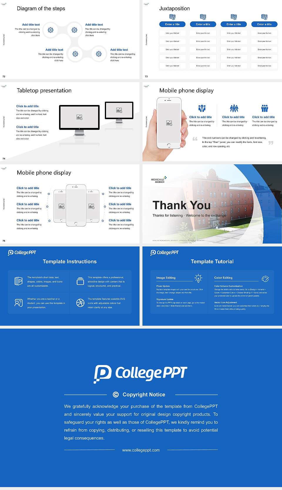 Ansbach University of Applied Sciences Competition/Entrepreneurship Contest PPT Template16:9 ratio PPT effect preview image9