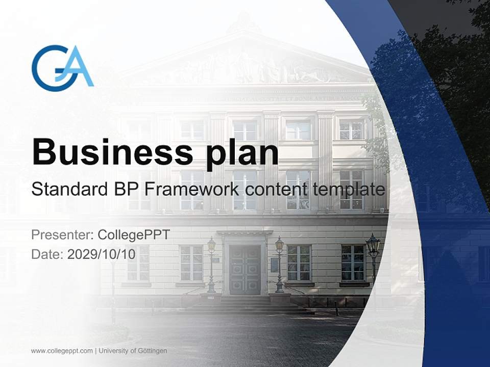 University of Göttingen Competition/Entrepreneurship Contest PPT Template4:3 ratio PPT effect preview image9