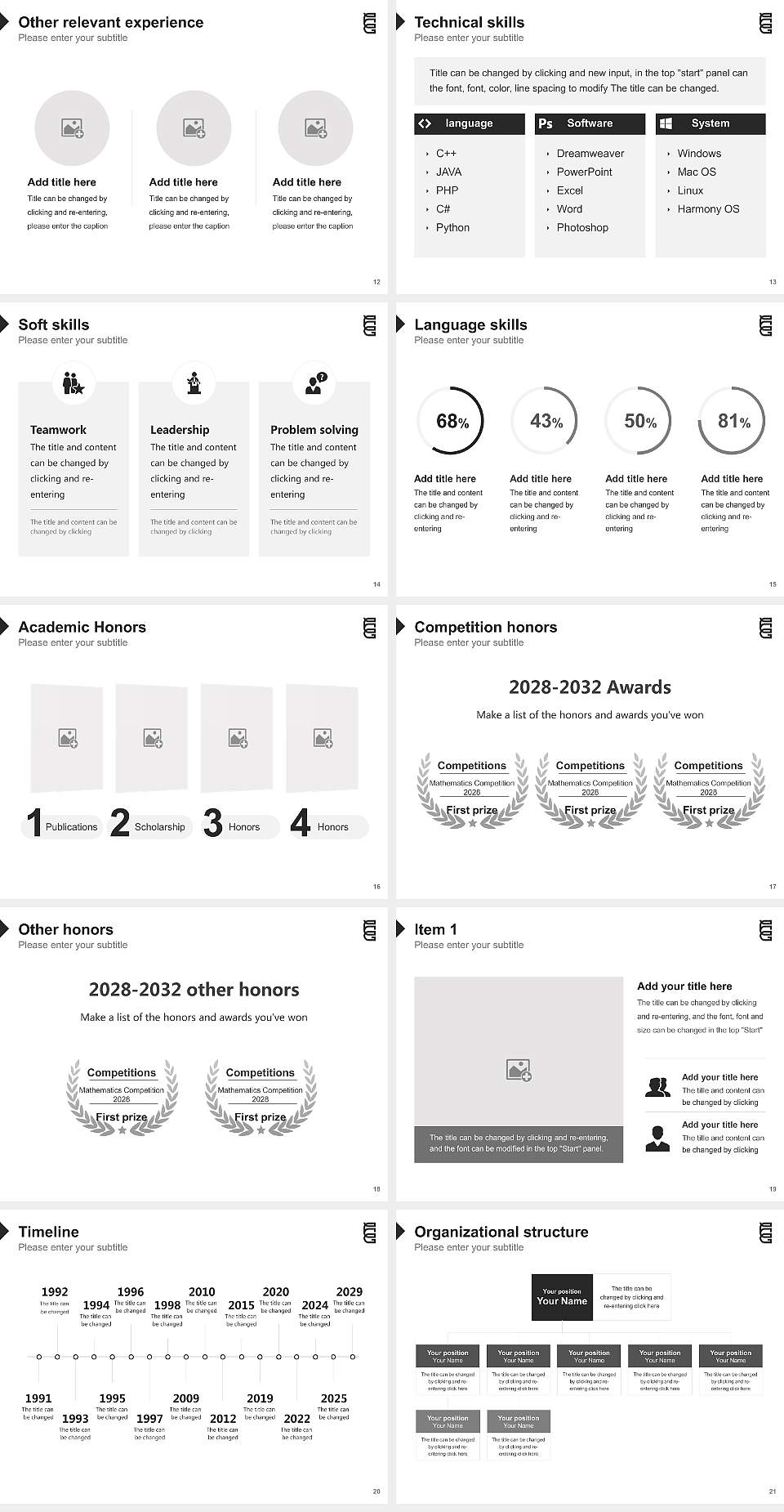 University of Social Design Resume PPT Template4:3 ratio PPT effect preview image3