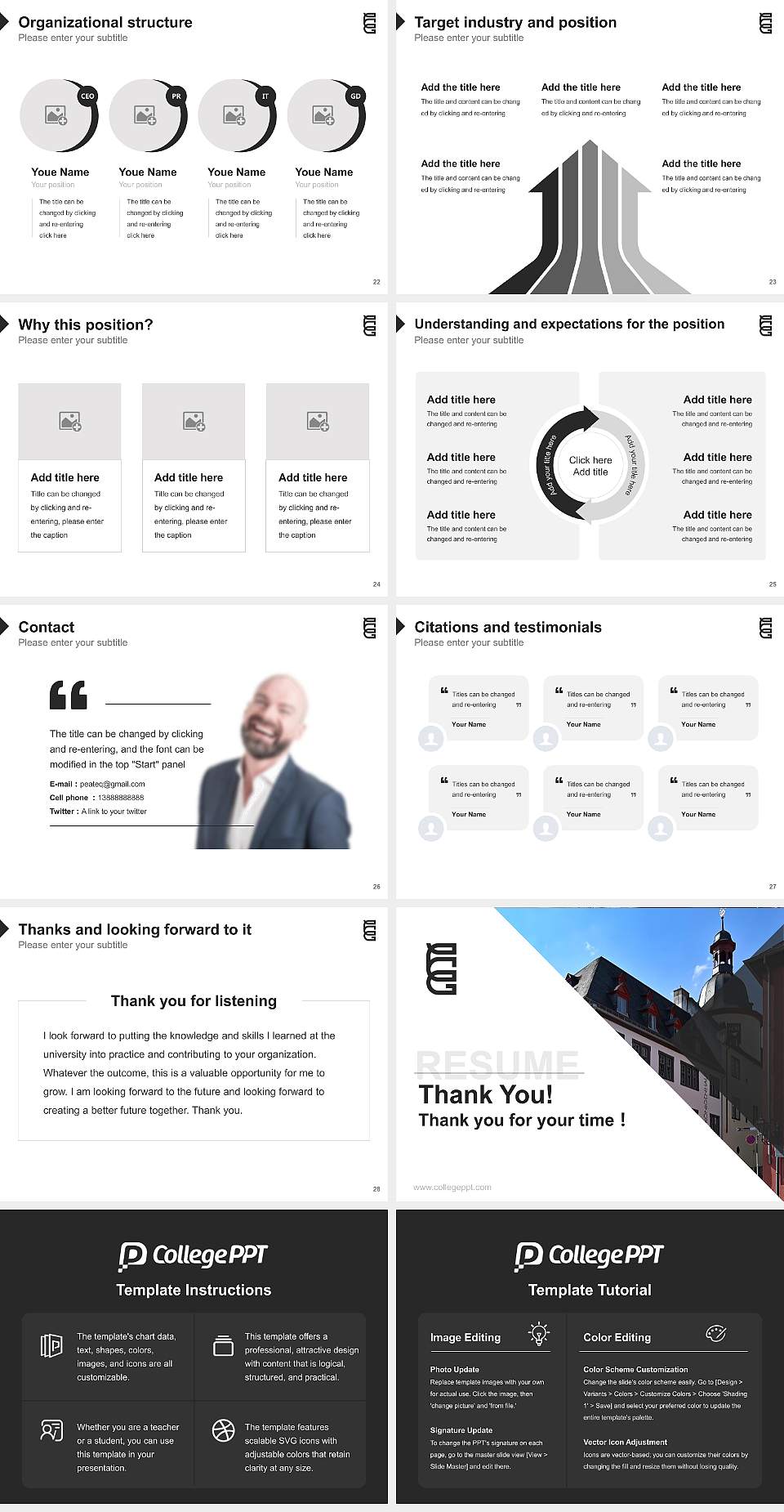University of Social Design Resume PPT Template4:3 ratio PPT effect preview image4