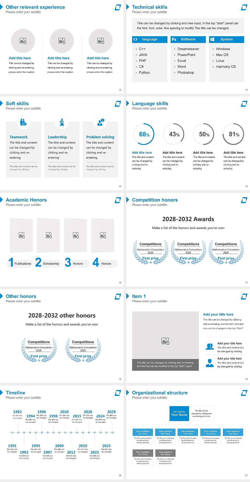 University of Public Service in Bavaria – Fürstenfeldbruck campus Resume PPT Template4:3 ratio PPT effect preview image3