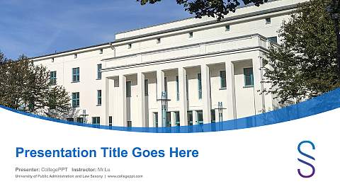 University of Public Administration and Law Saxony Course/Courseware Creation PPT Template