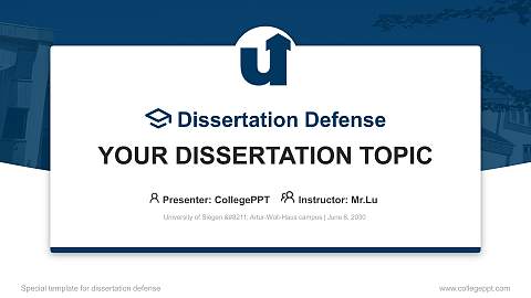 University of Siegen – Artur-Woll-Haus campus Graduation Thesis Defense PPT Template