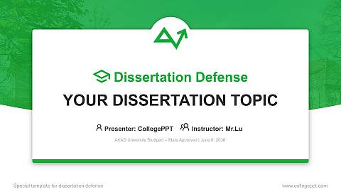 AKAD University Stuttgart – State Approved Graduation Thesis Defense PPT Template