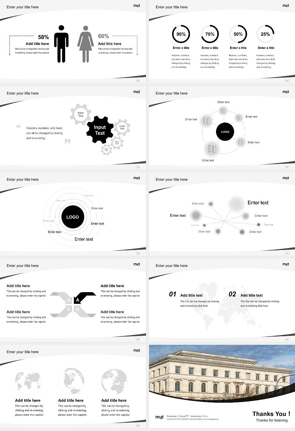 University of Music and Performing Arts Munich Course/Courseware Creation PPT Template16:9 ratio PPT effect preview image4
