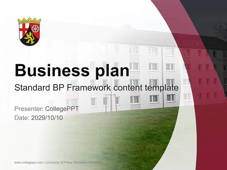 University of Police Rhineland-Palatinate Competition/Entrepreneurship Contest PPT Template4:3 ratio PPT effect preview image9