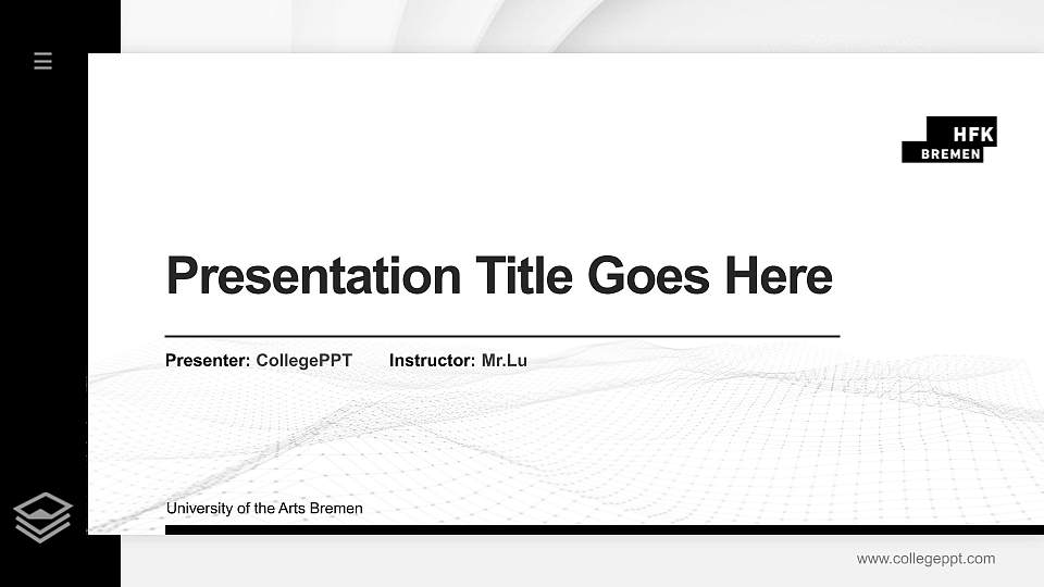 University of the Arts Bremen Thesis Proposal/Graduation Defense PPT Template16:9 ratio PPT effect preview image