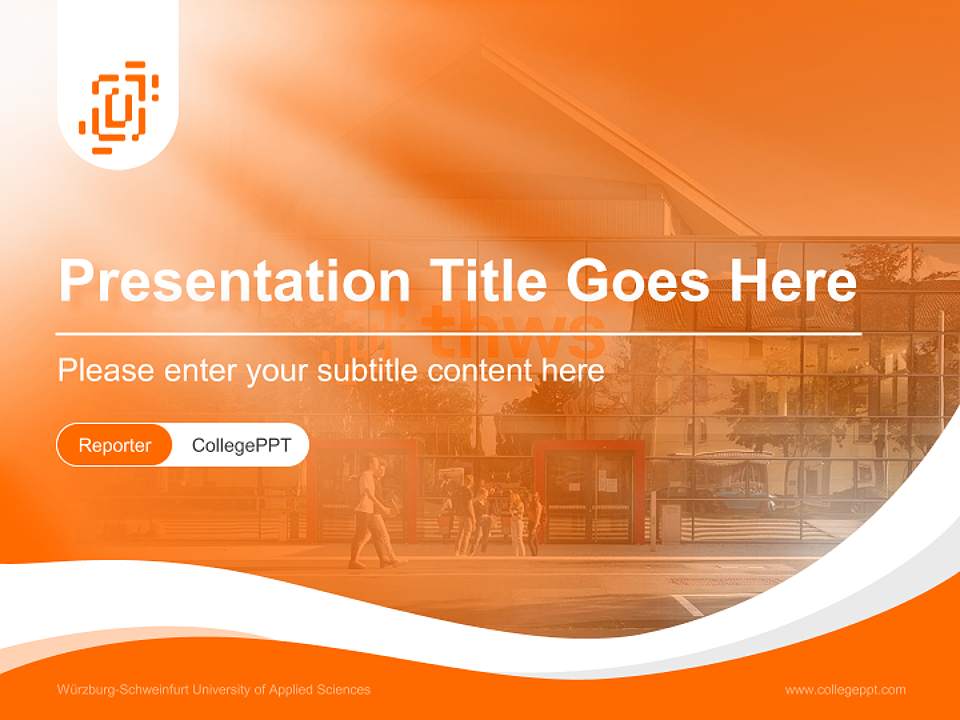 Würzburg-Schweinfurt University of Applied Sciences Lecture Sharing and Networking Event PPT Template4:3 ratio PPT effect preview image4