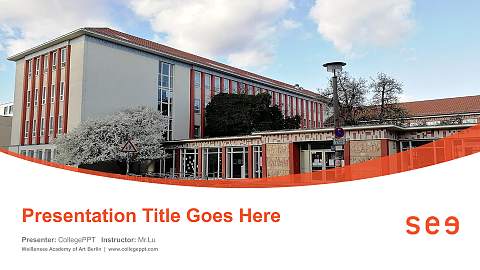 Weißensee Academy of Art Berlin Course/Courseware Creation PPT Template