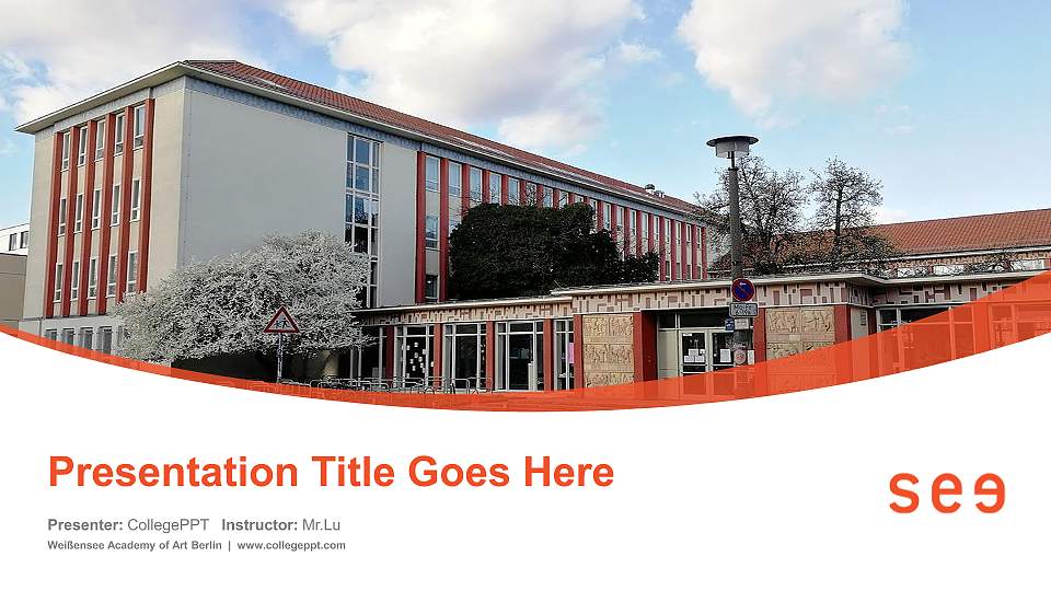 Weißensee Academy of Art Berlin Course/Courseware Creation PPT Template16:9 ratio PPT effect preview image