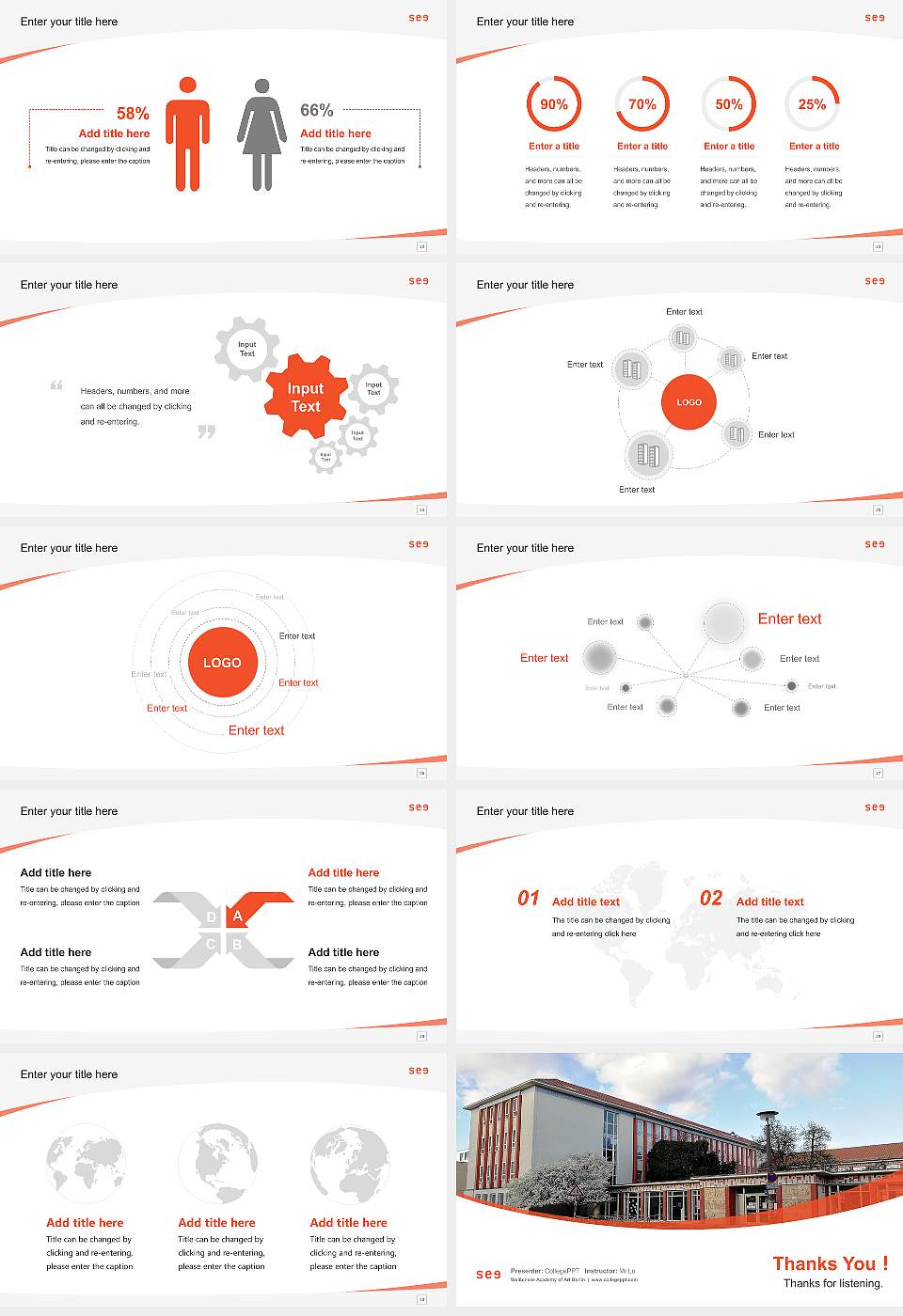 Weißensee Academy of Art Berlin Course/Courseware Creation PPT Template16:9 ratio PPT effect preview image4