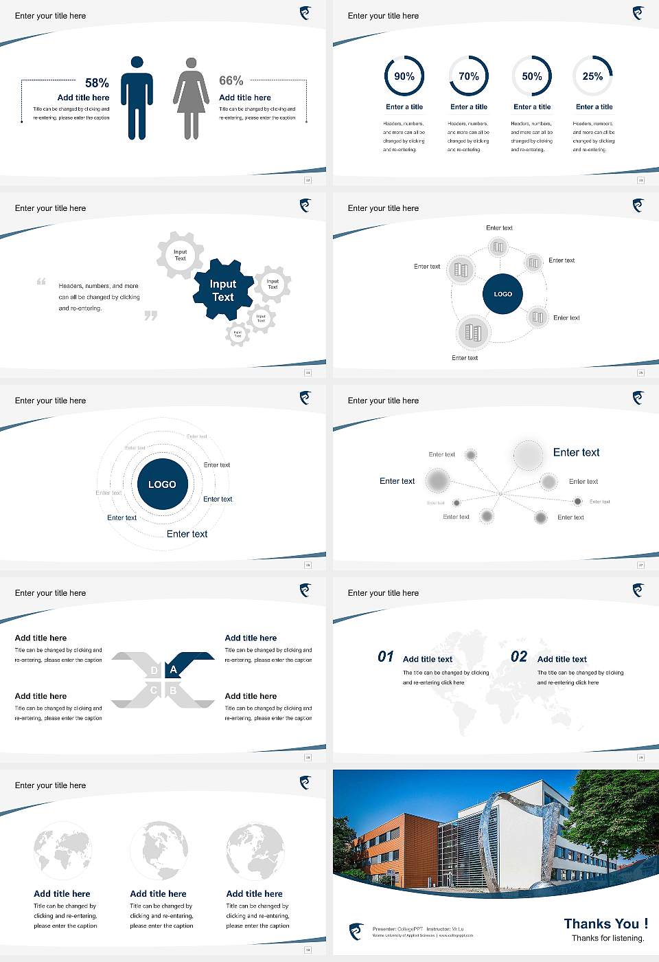 Worms University of Applied Sciences Course/Courseware Creation PPT Template16:9 ratio PPT effect preview image4
