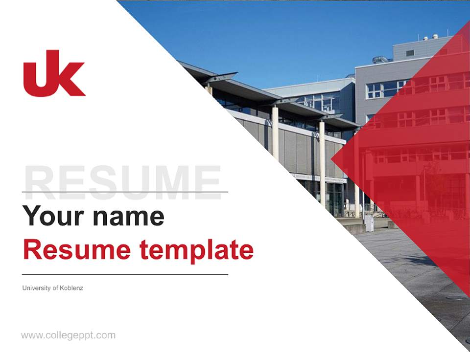 University of Koblenz Resume PPT Template4:3 ratio PPT effect preview image5