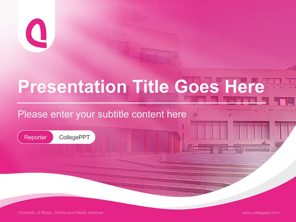 University of Music, Drama and Media Hanover Lecture Sharing and Networking Event PPT Template4:3 ratio PPT effect preview image4