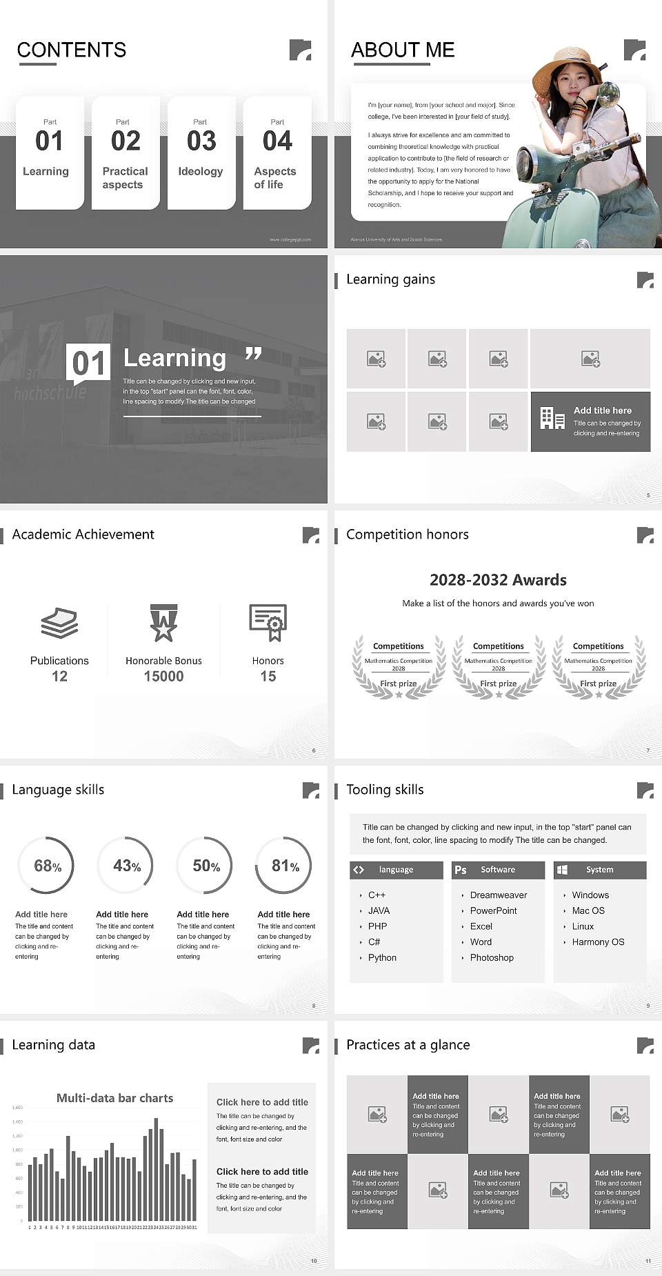 Alanus University of Arts and Social Sciences National Scholarship Defense PPT Template4:3 ratio PPT effect preview image2