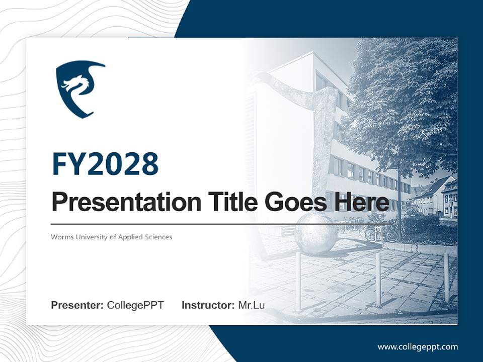 Worms University of Applied Sciences Academic Presentation/Research Findings Report PPT Template4:3 ratio PPT effect preview image5