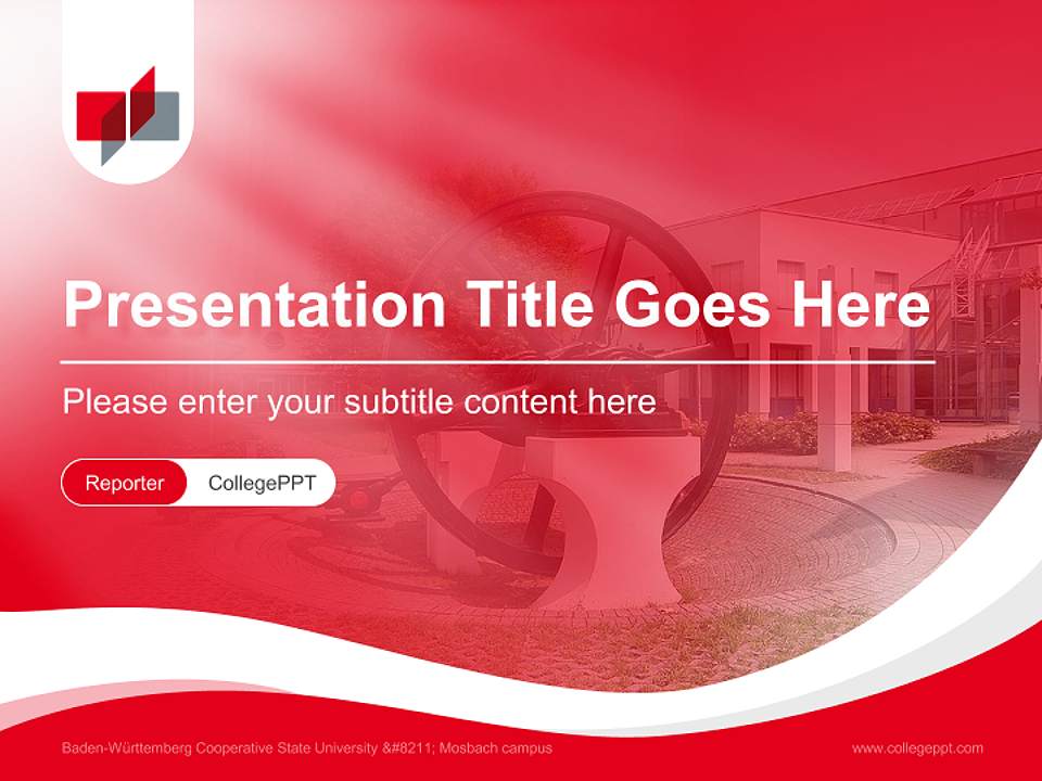 Baden-Württemberg Cooperative State University – Mosbach campus Lecture Sharing and Networking Event PPT Template4:3 ratio PPT effect preview image4