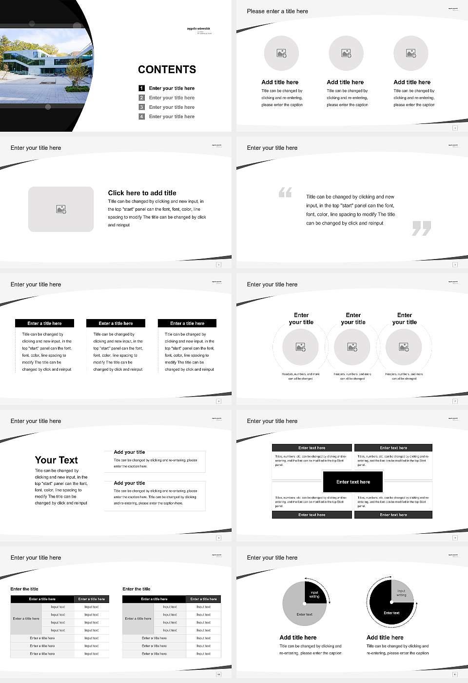 Zeppelin University Course/Courseware Creation PPT Template16:9 ratio PPT effect preview image2