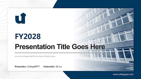 University of Siegen – Paul-Bonatz-Straße campus Academic Presentation/Research Findings Report PPT Template