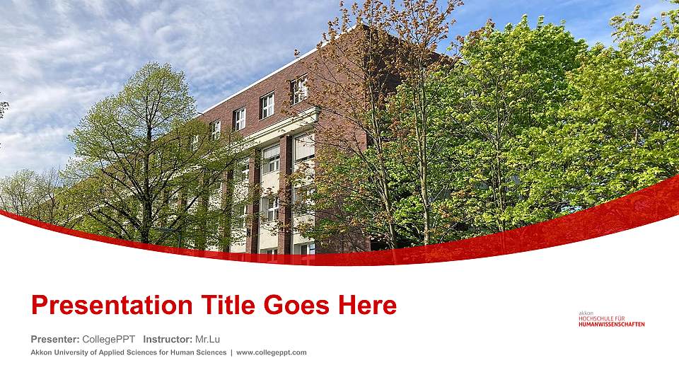 Akkon University of Applied Sciences for Human Sciences Course/Courseware Creation PPT Template16:9 ratio PPT effect preview image