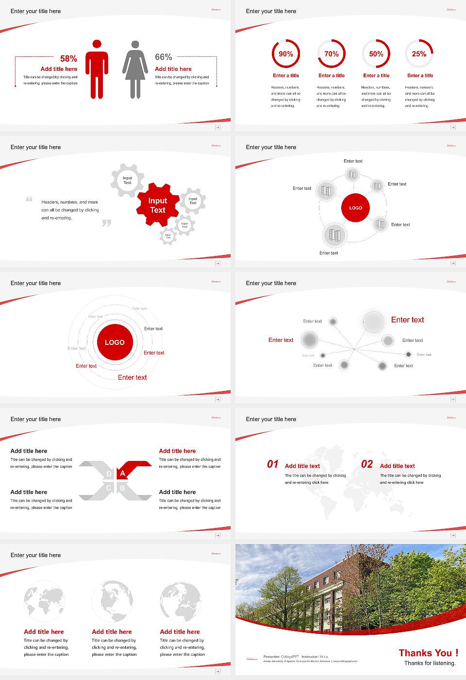 Akkon University of Applied Sciences for Human Sciences Course/Courseware Creation PPT Template16:9 ratio PPT effect preview image4