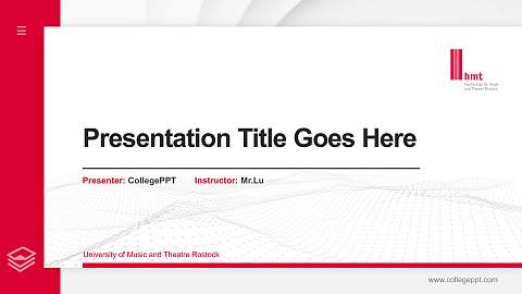 University of Music and Theatre Rostock Thesis Proposal/Graduation Defense PPT Template
