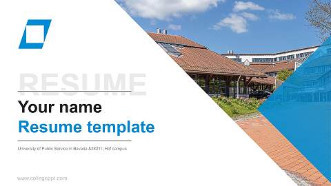 University of Public Service in Bavaria – Hof campus Resume PPT Template