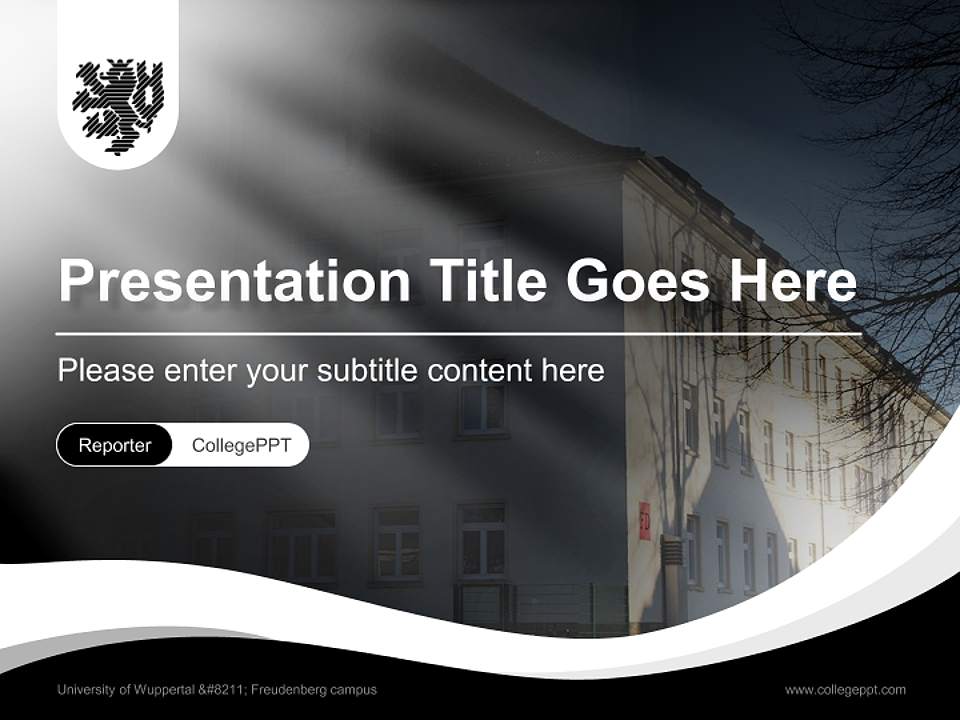 University of Wuppertal – Freudenberg campus Lecture Sharing and Networking Event PPT Template4:3 ratio PPT effect preview image4