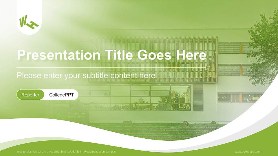 Westphalian University of Applied Sciences – Recklinghausen campus Lecture Sharing and Networking Event PPT Template16:9 ratio PPT effect preview image