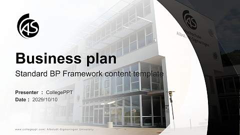 Albstadt-Sigmaringen University Competition/Entrepreneurship Contest PPT Template