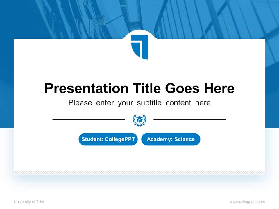 University of Trier National Scholarship Defense PPT Template4:3 ratio PPT effect preview image4