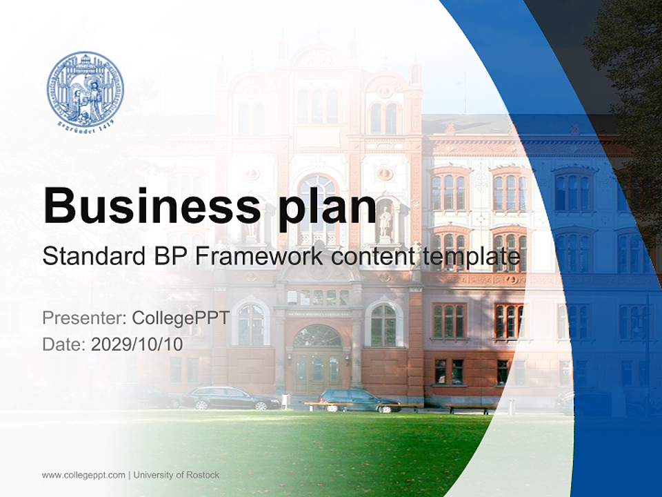 University of Rostock Competition/Entrepreneurship Contest PPT Template4:3 ratio PPT effect preview image9