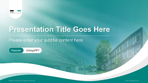 Aachen University of Applied Sciences Lecture Sharing and Networking Event PPT Template