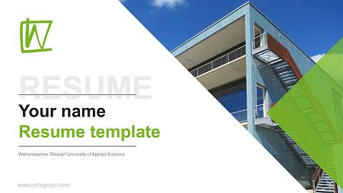 Weihenstephan-Triesdorf University of Applied Sciences Resume PPT Template