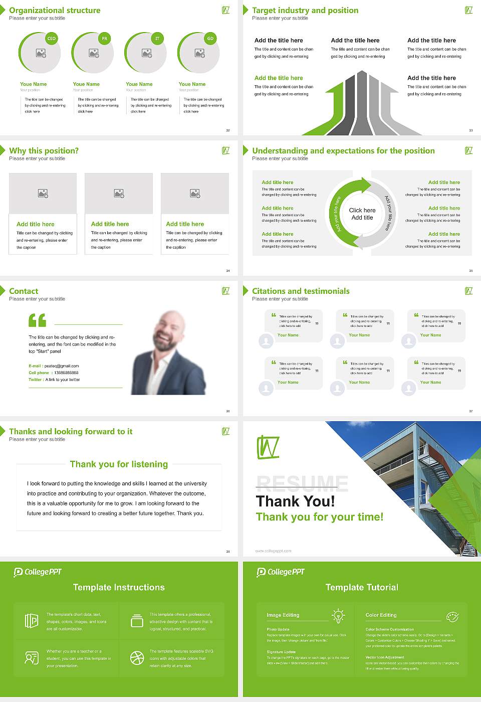 Weihenstephan-Triesdorf University of Applied Sciences Resume PPT Template16:9 ratio PPT effect preview image4