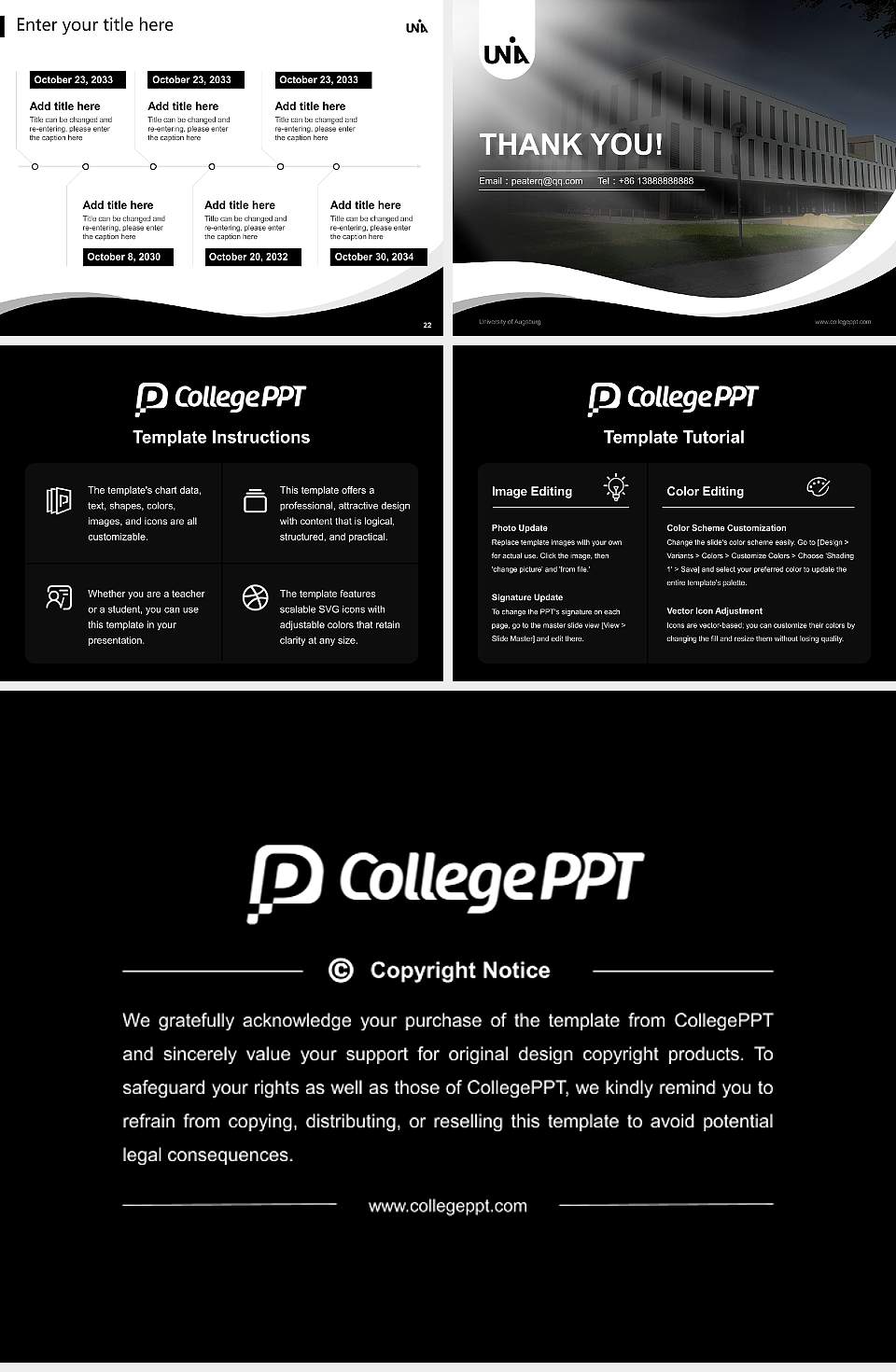 University of Augsburg Lecture Sharing and Networking Event PPT Template4:3 ratio PPT effect preview image4