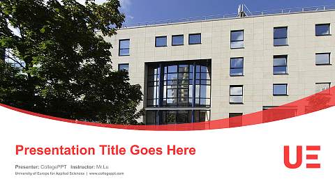 University of Europe for Applied Sciences Course/Courseware Creation PPT Template