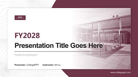 Theological University Ewersbach Academic Presentation/Research Findings Report PPT Template