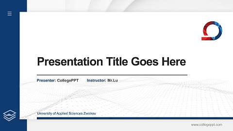 University of Applied Sciences Zwickau Thesis Proposal/Graduation Defense PPT Template